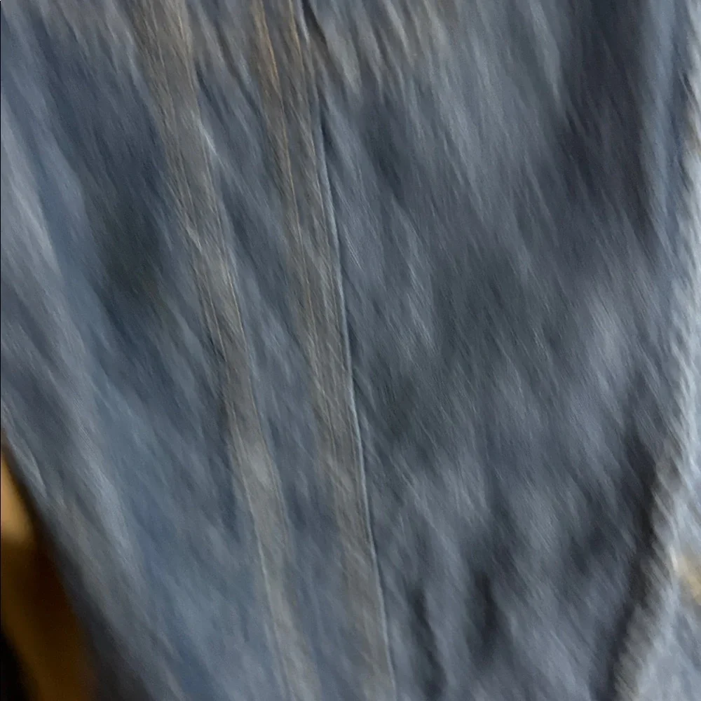 HUF Men’s Blue Denim Shirt with Cream Collar